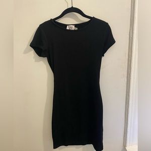 Princess Polly ribbed simple black dress